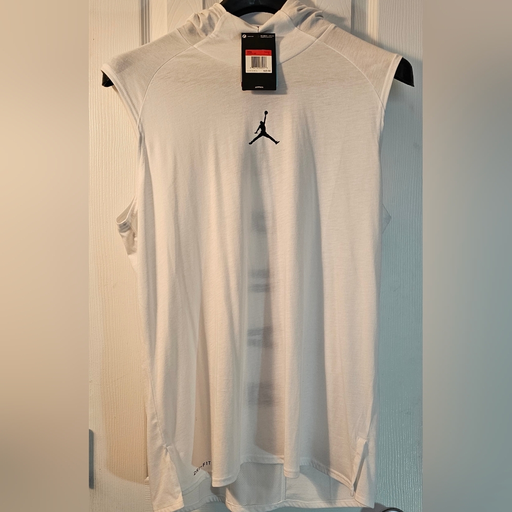 Jordan "MEN" White Muscle Tee